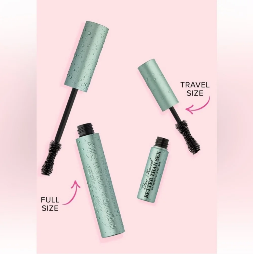 Too Faced Better Than Sex Waterproof Black Mascara 0.17 OZ Travel Size New